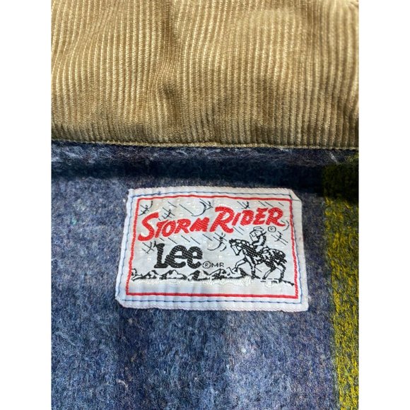 Vintage Lee Storm Rider Jacket Jean Jacket Warm Wool Lined Union Made Coat - Picture 6 of 8